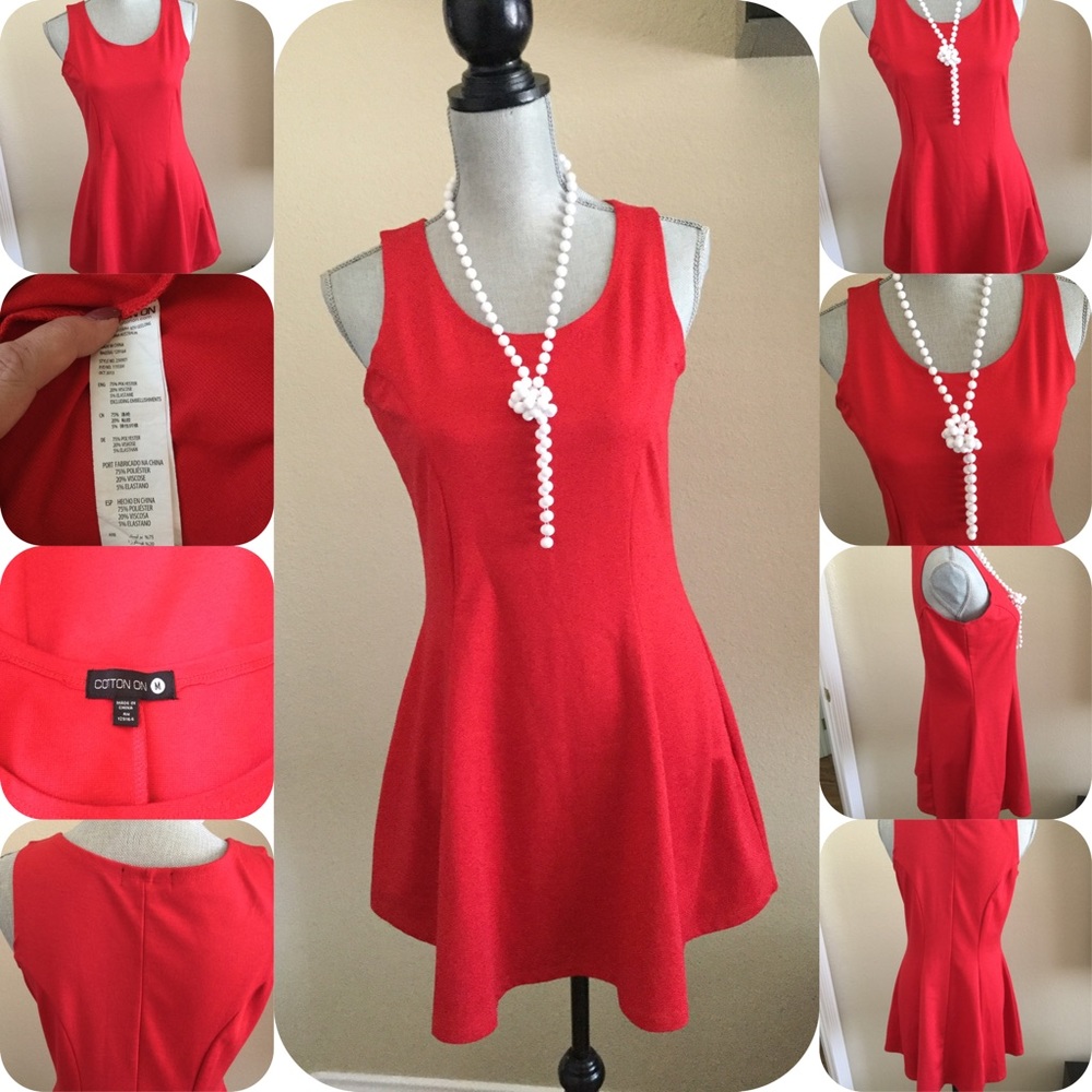 RED COTTON DRESS